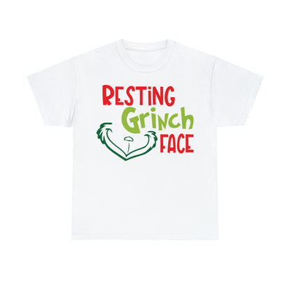 Resting Grinch Face Christmas Short Sleeve Tee