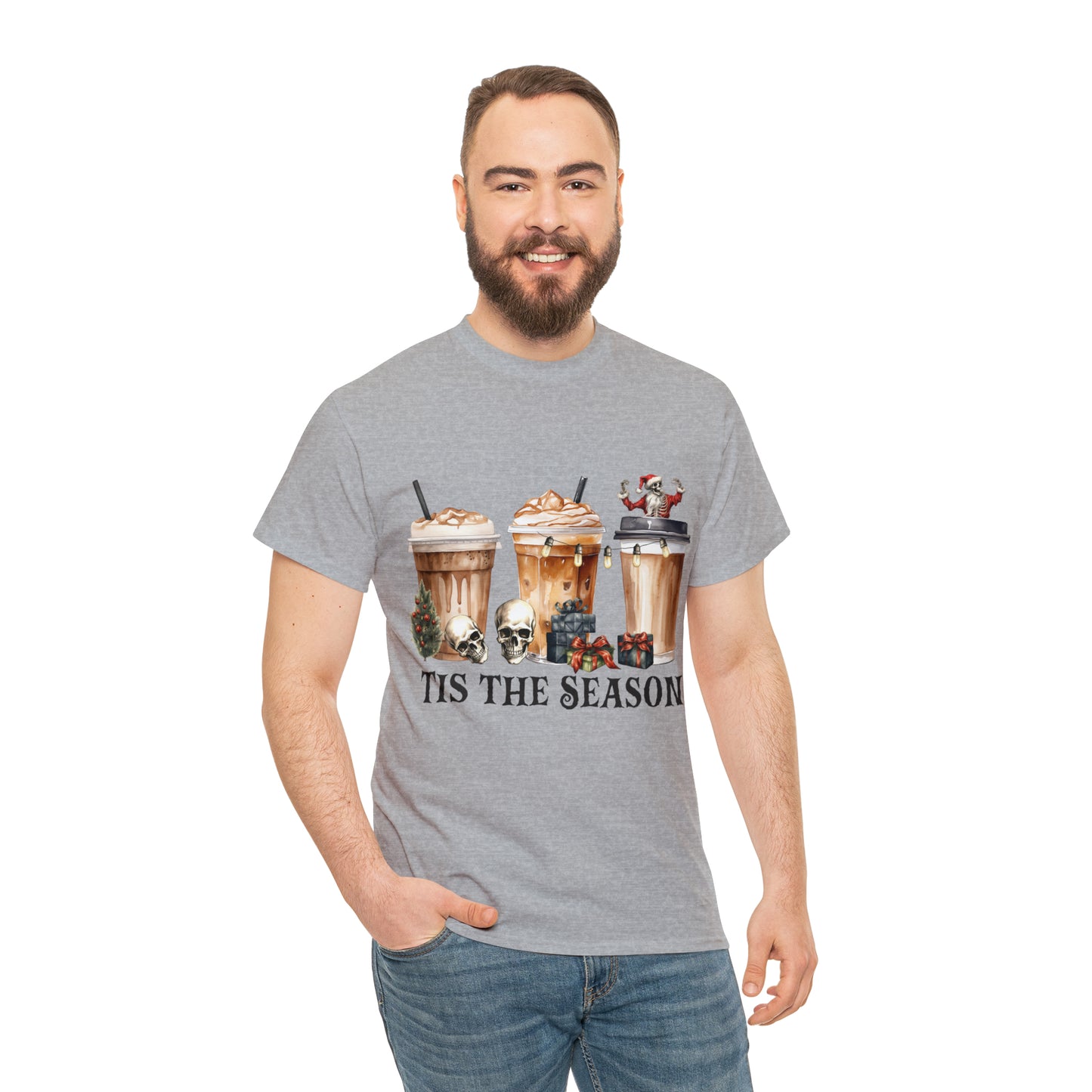 Skeleton Latte Christmas Short Sleeve Tee