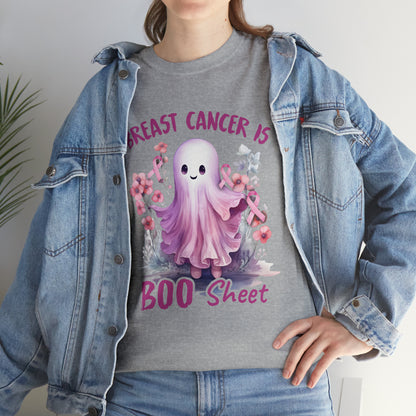 Breast Cancer Is Boo Sheet Halloween Short Sleeve Tee