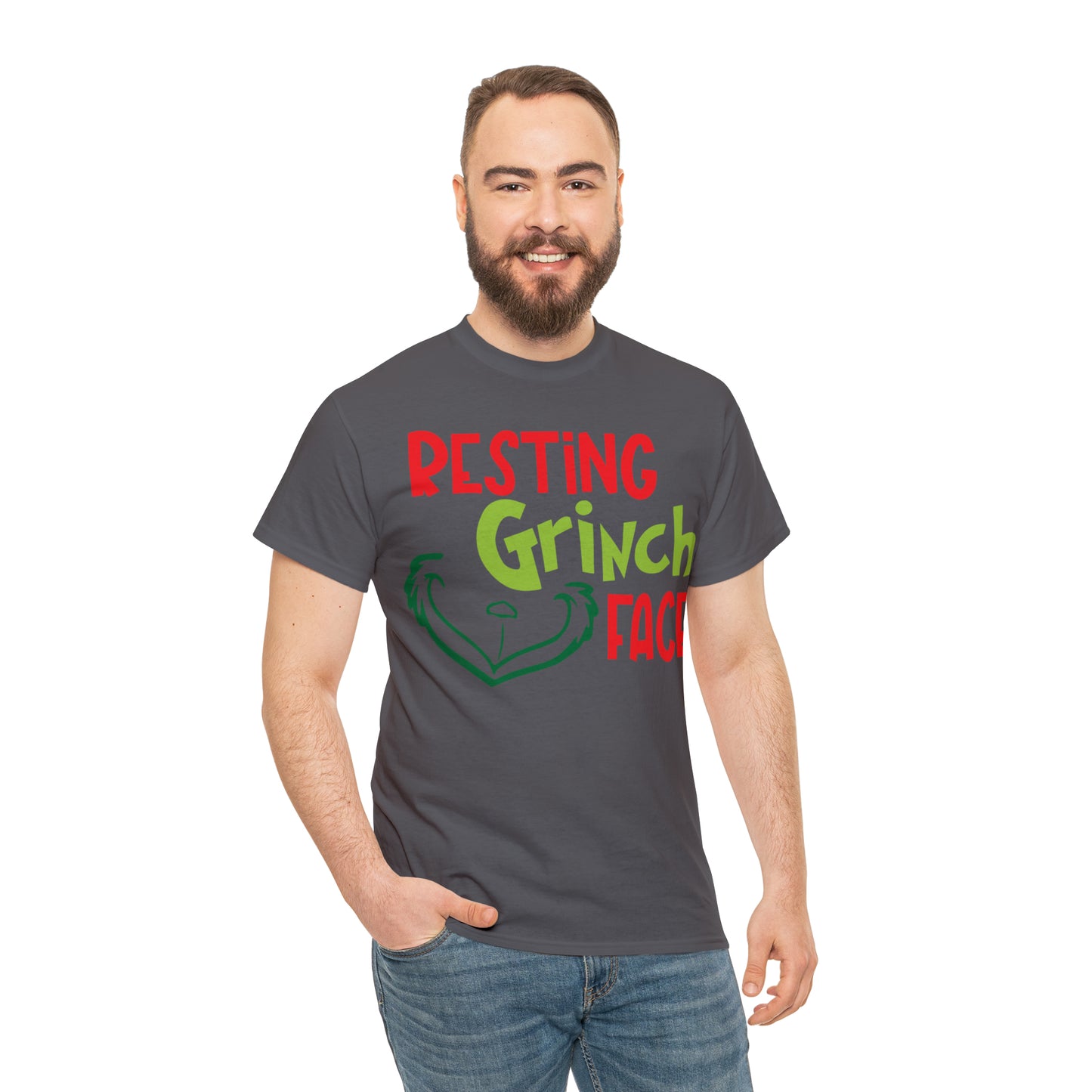 Resting Grinch Face Christmas Short Sleeve Tee