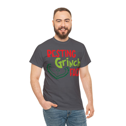 Resting Grinch Face Christmas Short Sleeve Tee