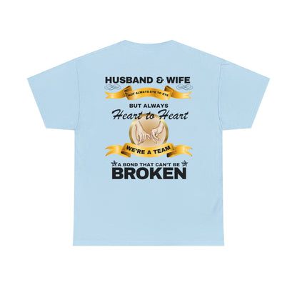 Husband & Wife Not Always Eye to Eye But Always Heart to Heart Short Sleeve Tee