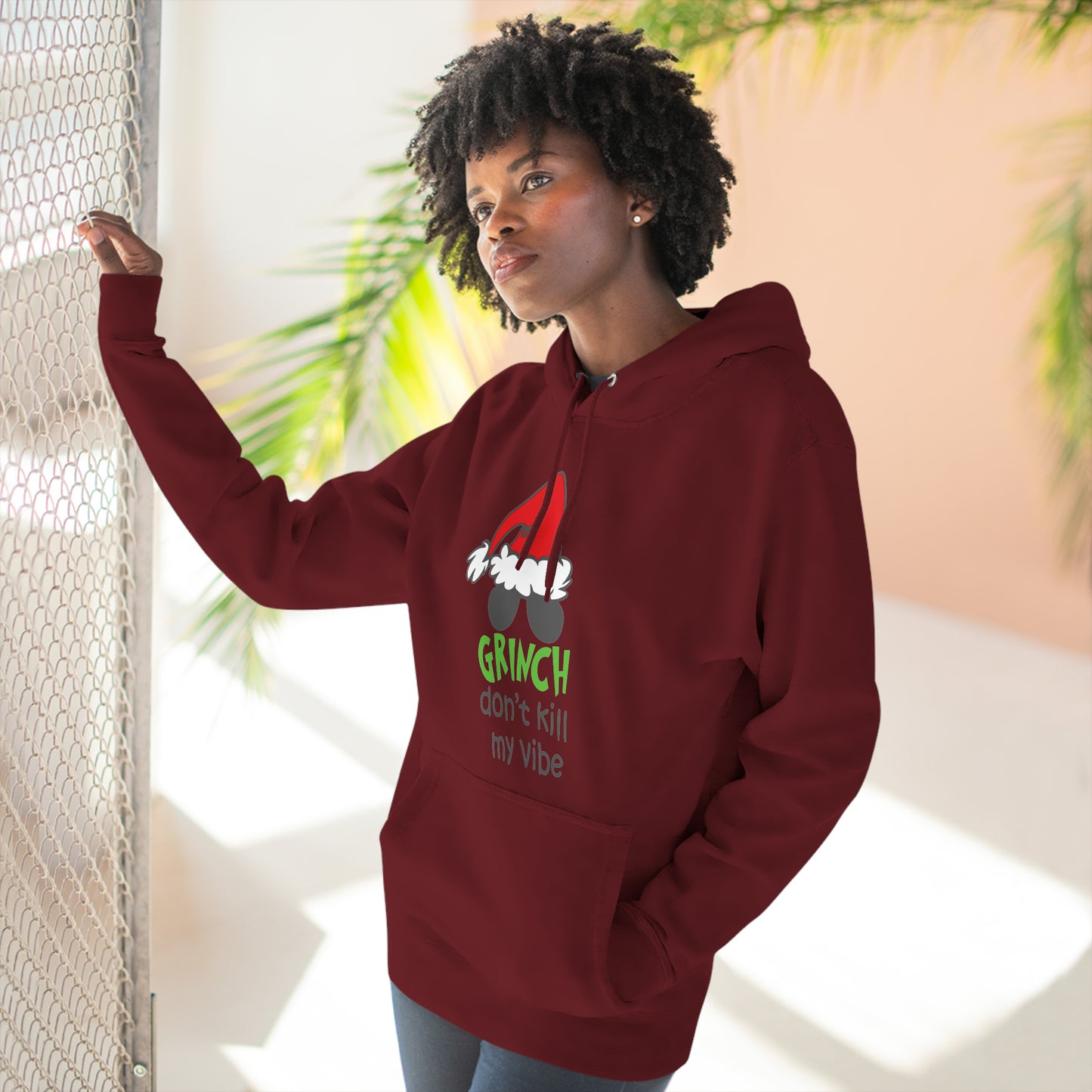 Grinch Don't Kill My Vibe Christmas Pullover Hoodie