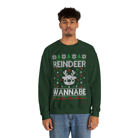 Reindeer Wannabe Christmas Ugly Sweater Sweatshirt