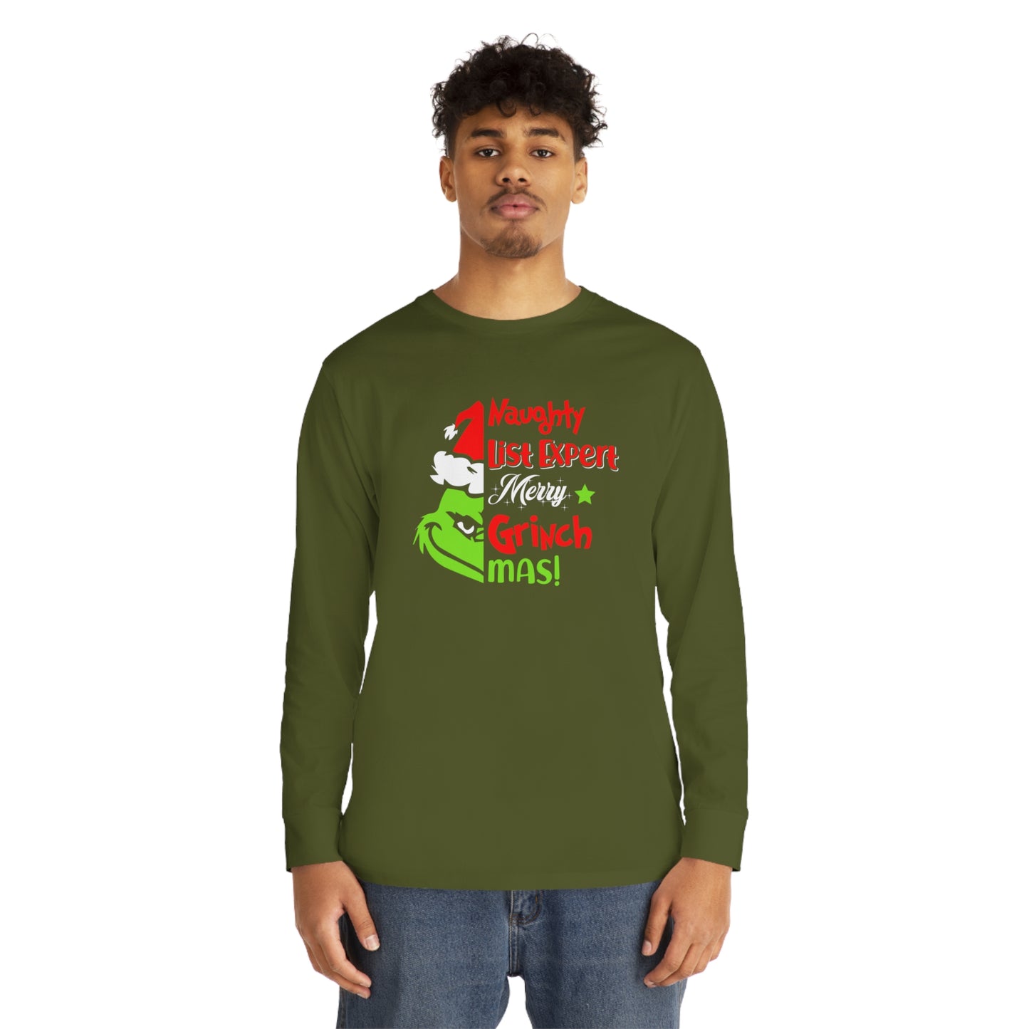 Naughty List Expert Grinch Christmas Long Sleeve T-shirt