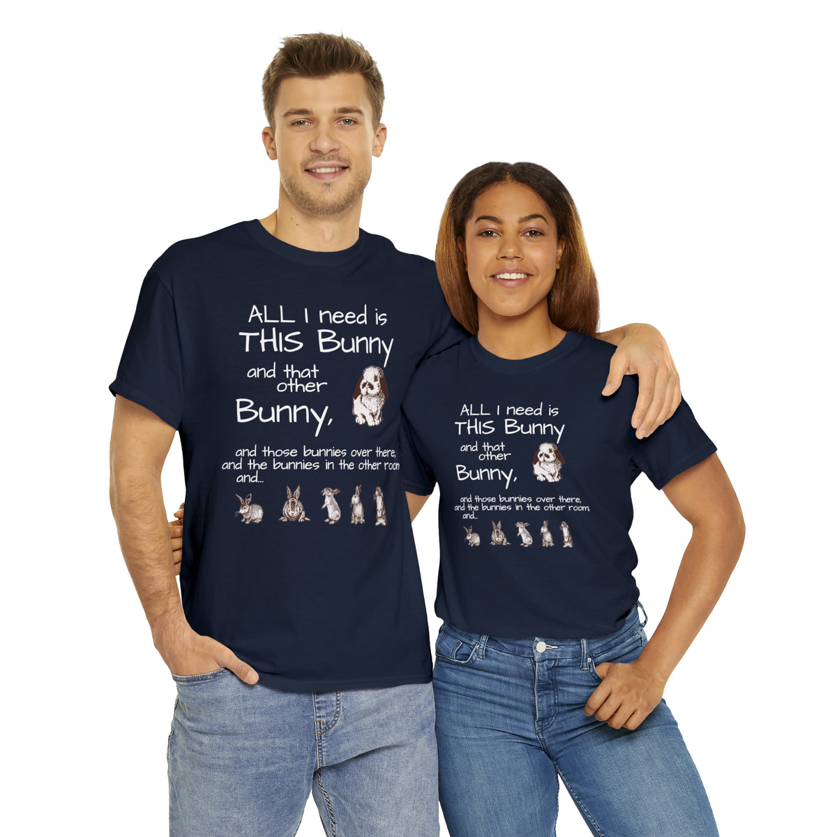 All The Bunnies Rabbit lover Unisex Heavy Cotton Tee