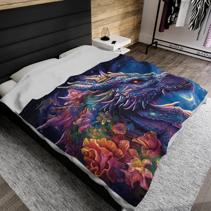 Purple Blue Dragon Blanket