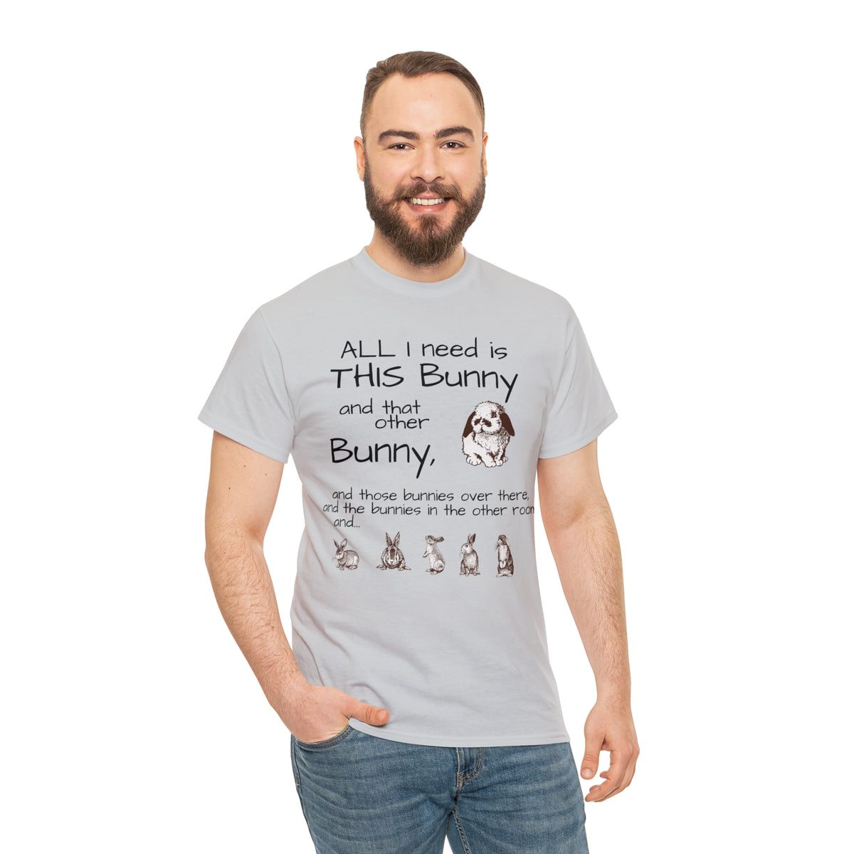 All The Bunnies Rabbit lover Unisex Heavy Cotton Tee