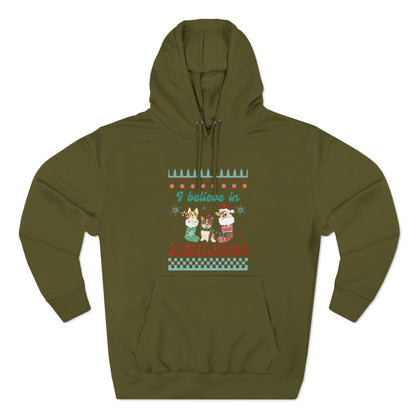 I Believe in Santa Paws Dog Ugly Christmas Sweater Pullover Hoodie