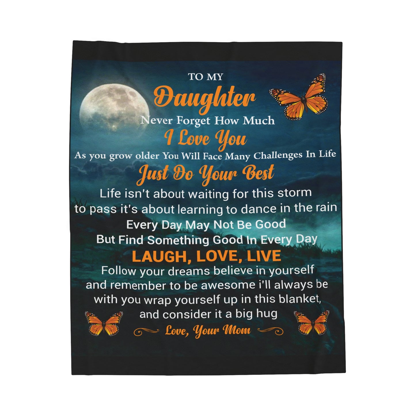 To My Daughter Never Forget How Much I Love You Love Your Mom Blanket