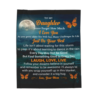 To My Daughter Never Forget How Much I Love You Love Your Mom Blanket