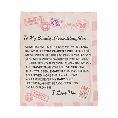 To My Beautiful Granddaughter Someday When The Pages Of My Life Blanket