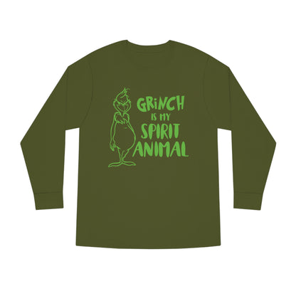 Grinch is My Spirit Animal Christmas Long Sleeve T-Shirt