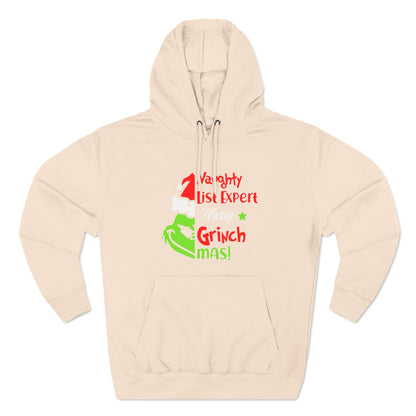 Naughty List Expert Grinch Christmas Pullover Hoodie