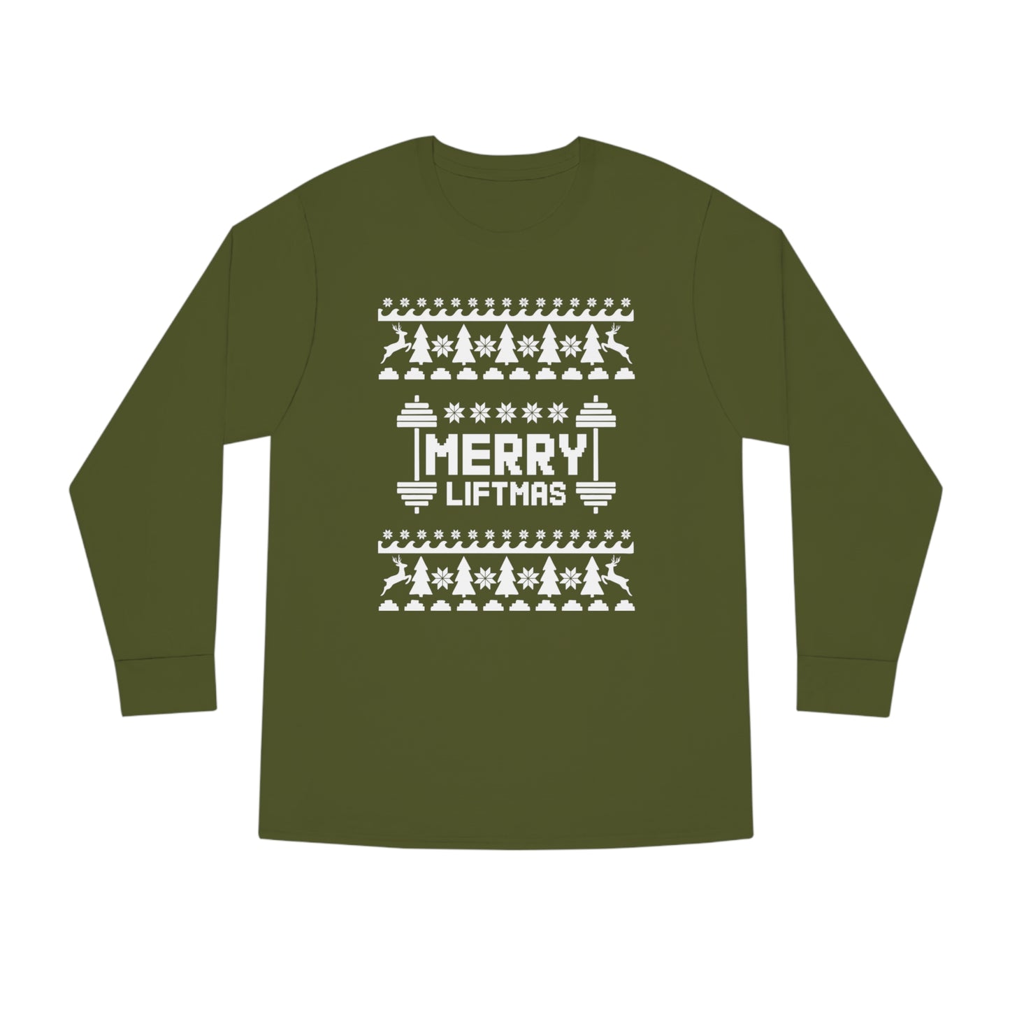 Merry Liftmas Christmas Ugly Sweater Long Sleeve Tee