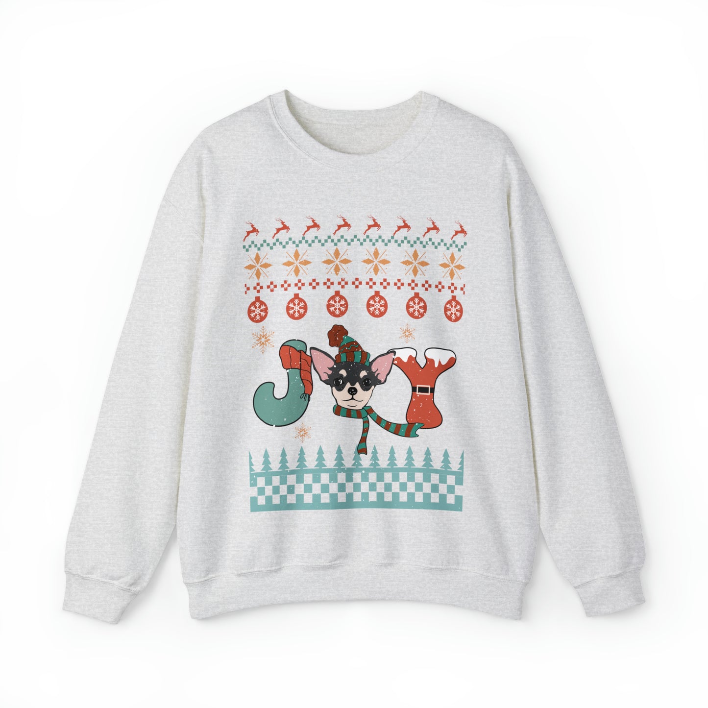 Joy Chihuahua Dog Christmas Ugly Sweater Sweatshirt