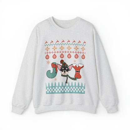 Joy Chihuahua Dog Christmas Ugly Sweater Sweatshirt