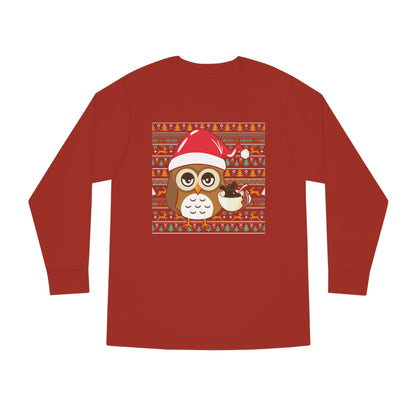 Owl in Santa Hat Ugly Christmas Sweater Long Sleeve T-shirt