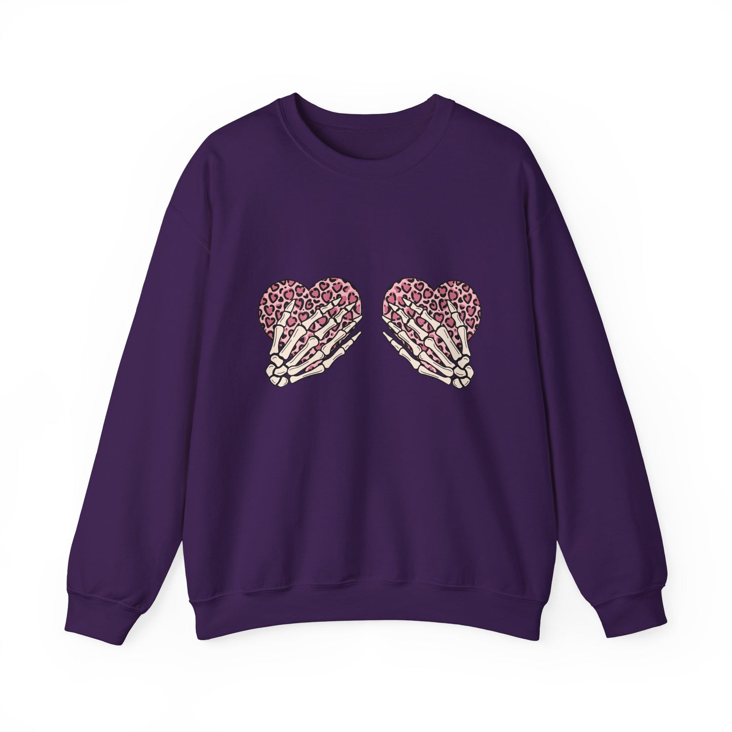 Skeleton Hand on Hearts Valentine Sweatshirt