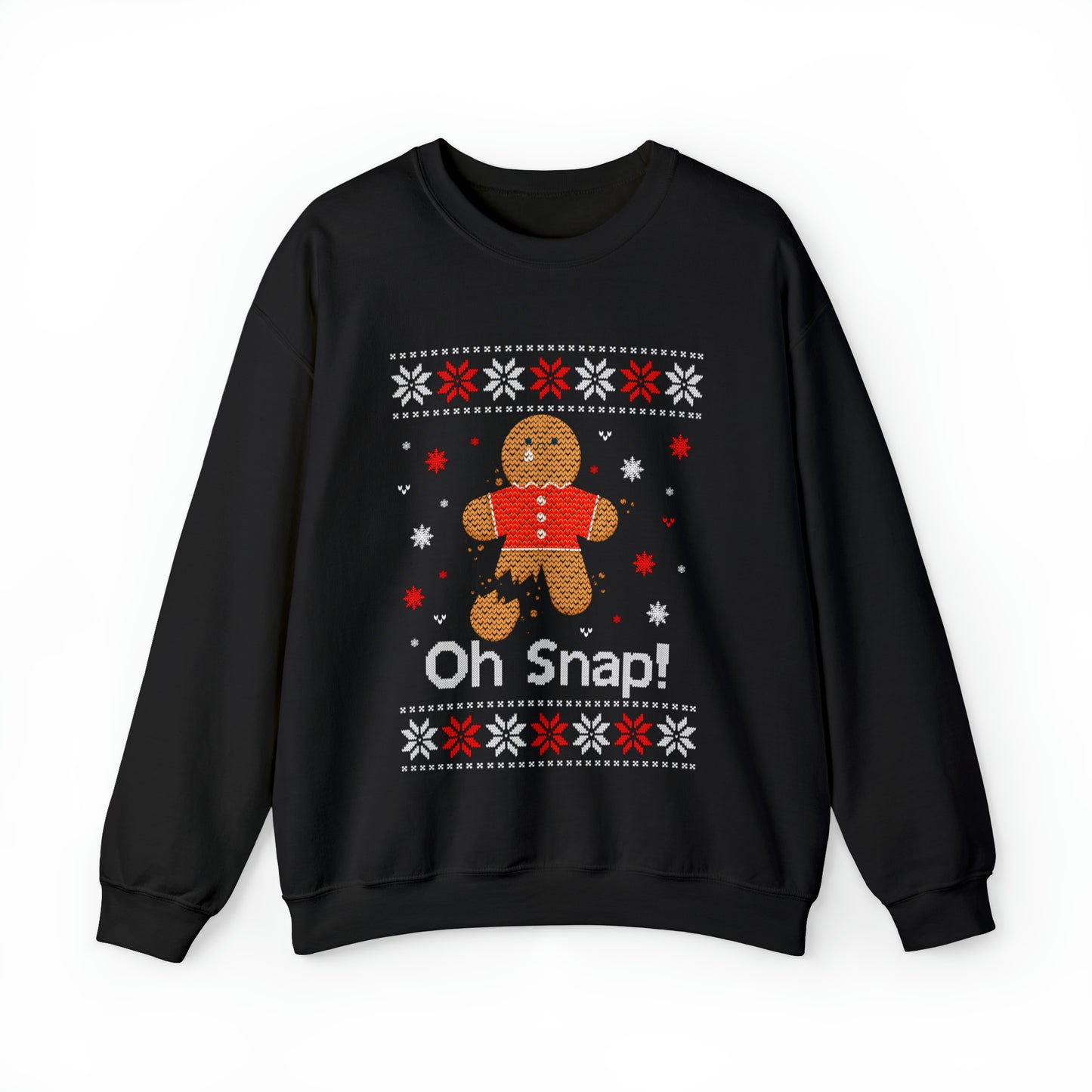 Oh Snap! Gingerbread Man Christmas Ugly Sweater Sweatshirt