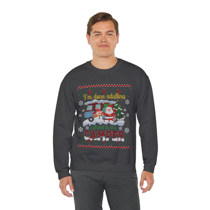I'm Done Adulting Where is My Camper Christmas Ugly Sweater Sweatshirt