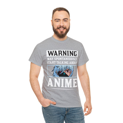 Warning May Spontaneously Start Talking About Anime Short Sleeve Tee