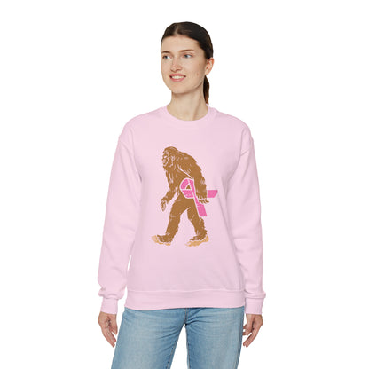 Squatch Bigfoot Breast Cancer Halloween Sweatshirt