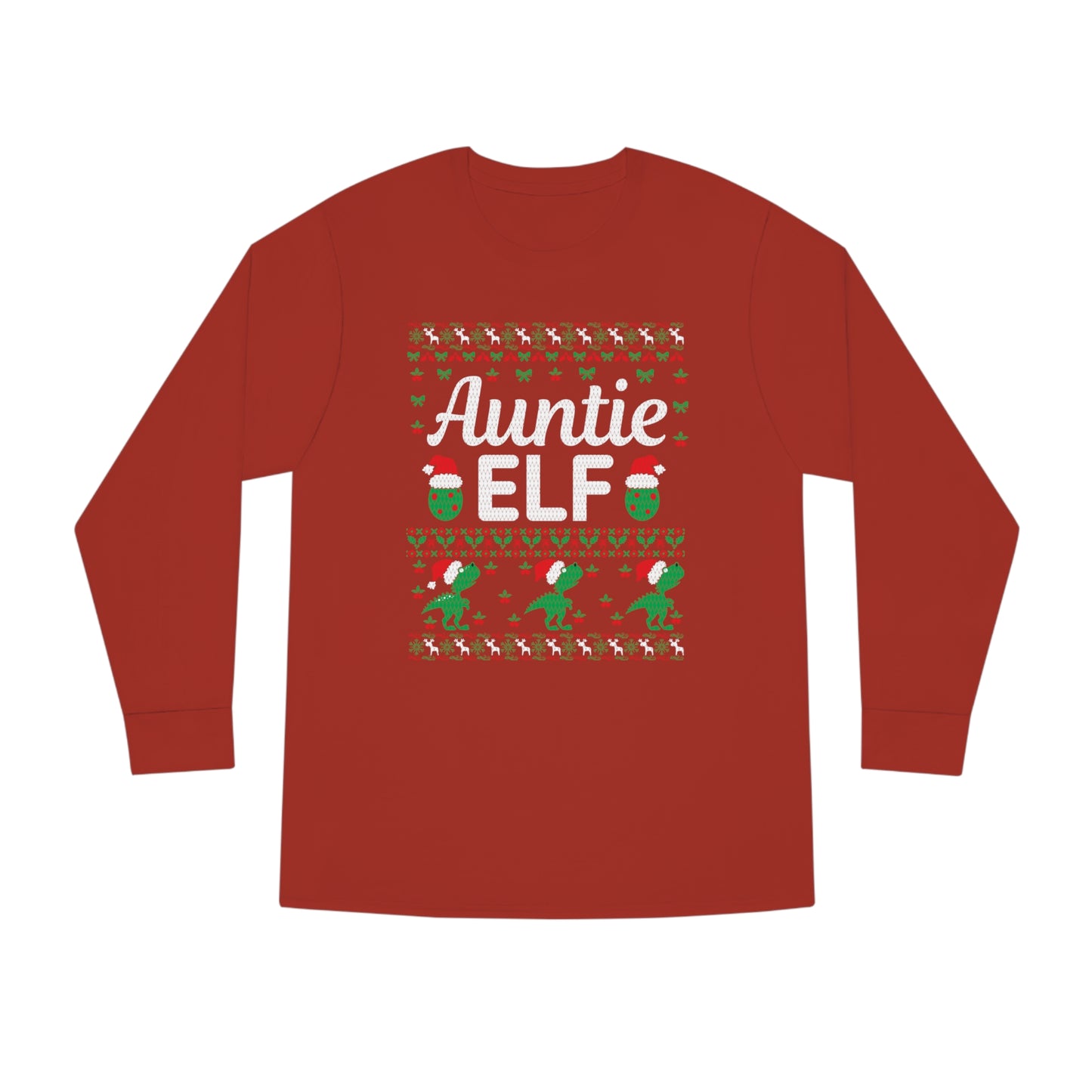 Auntie Elf Christmas Ugly Sweater Long Sleeve T-shirt