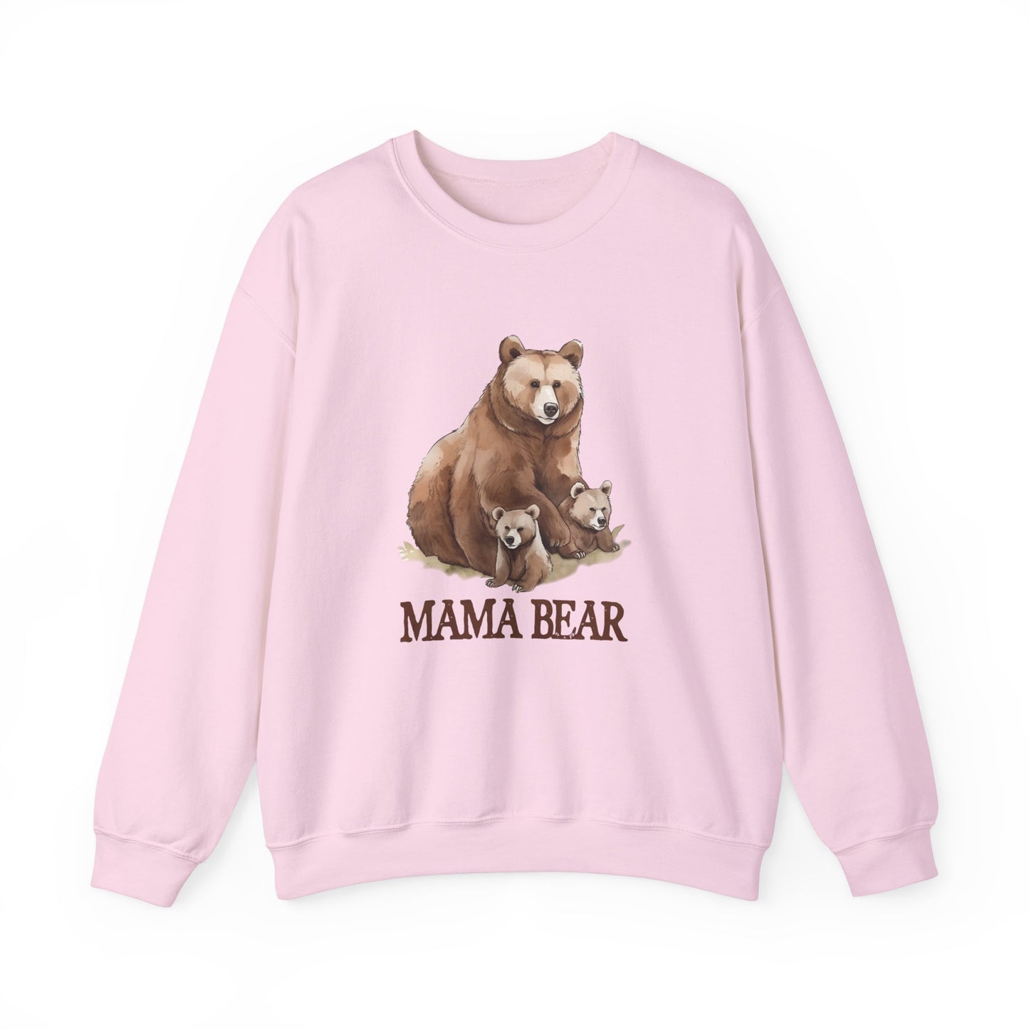 Mama Bear Grizzy Bear with Cubs Pocket Sweatshirt