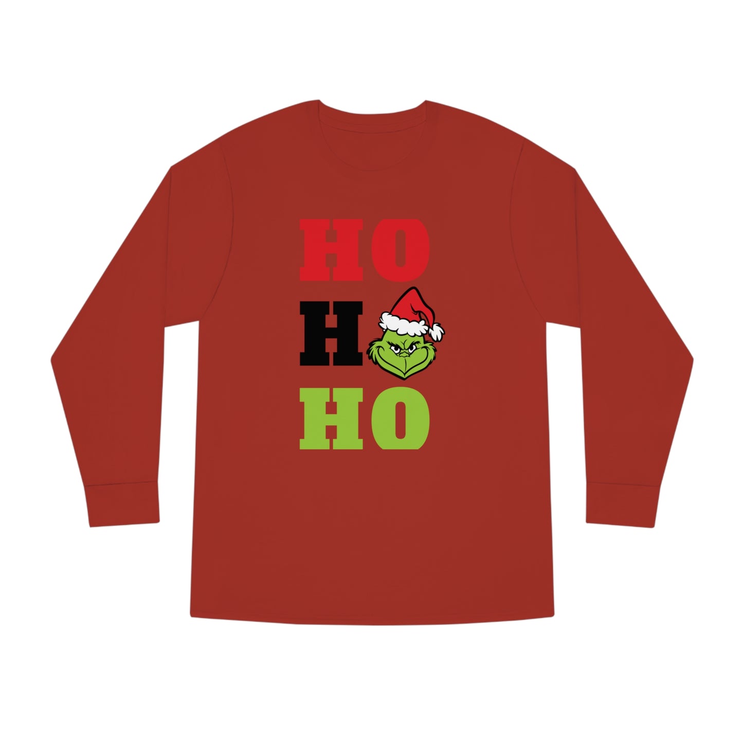 Grinch Ho Ho Ho Christmas Long Sleeve T-Shirt