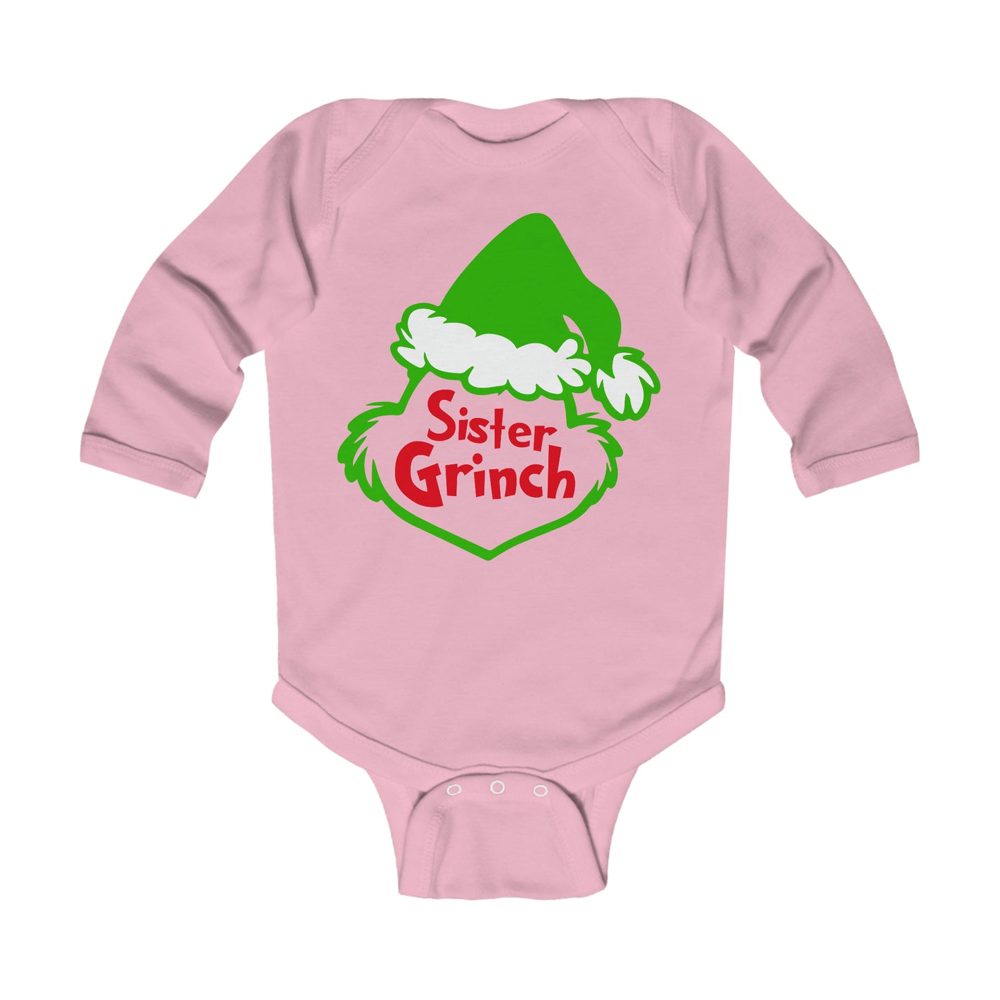 Sister Grinch Christmas Infant Long Sleeve Bodysuit