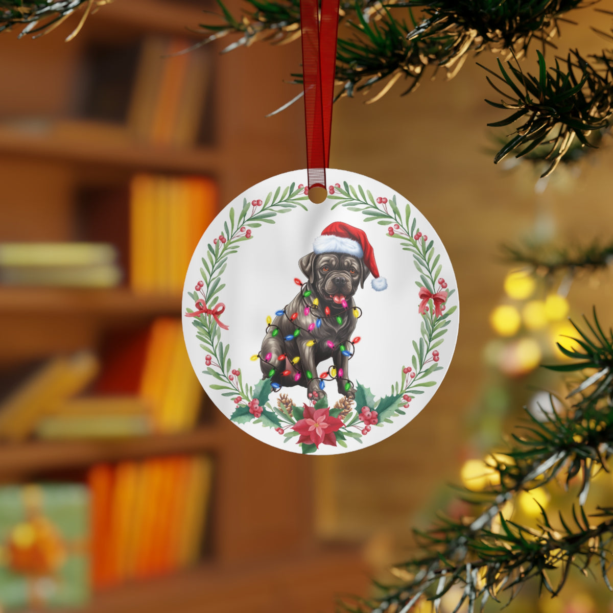 Cane Corso Dog in Lights Ornament