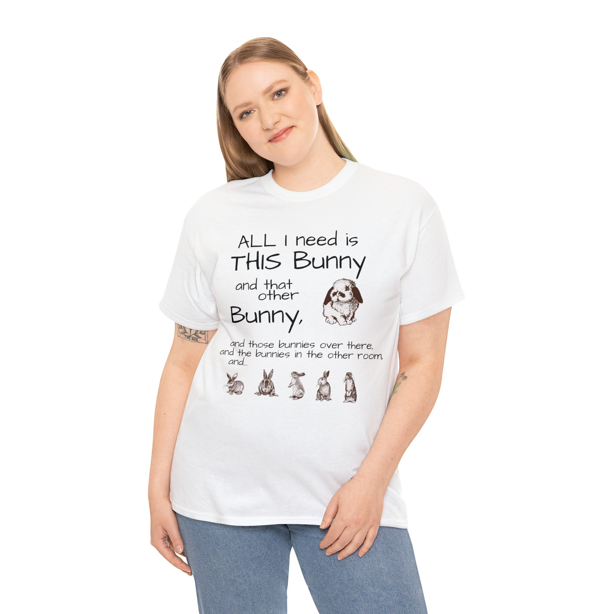 All The Bunnies Rabbit lover Unisex Heavy Cotton Tee