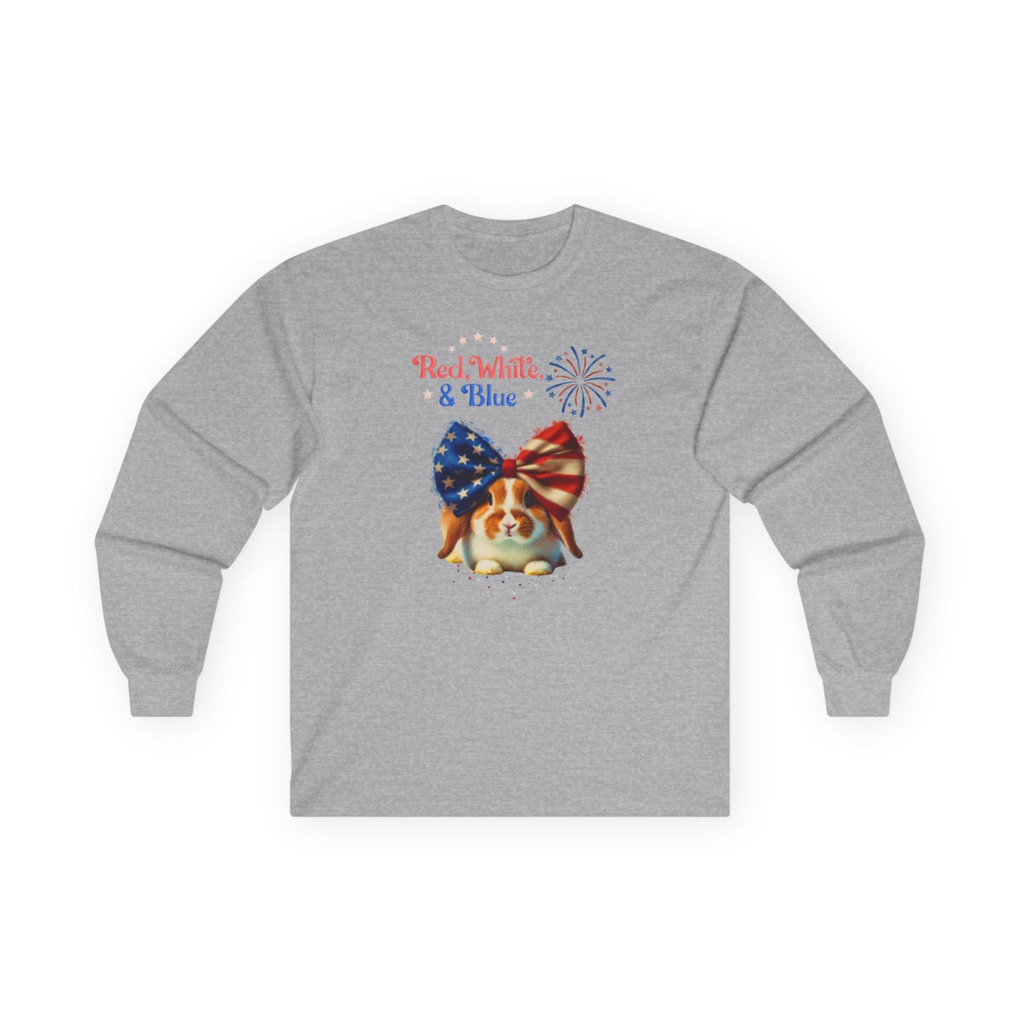 Red White And Blue Rabbit Long Sleeve T-Shirt