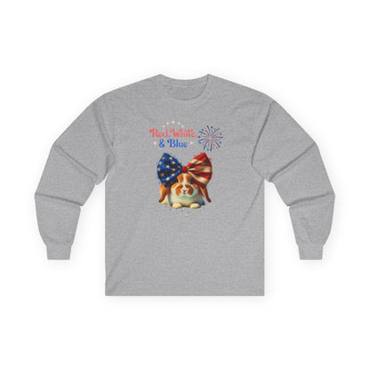 Red White And Blue Rabbit Long Sleeve T-Shirt