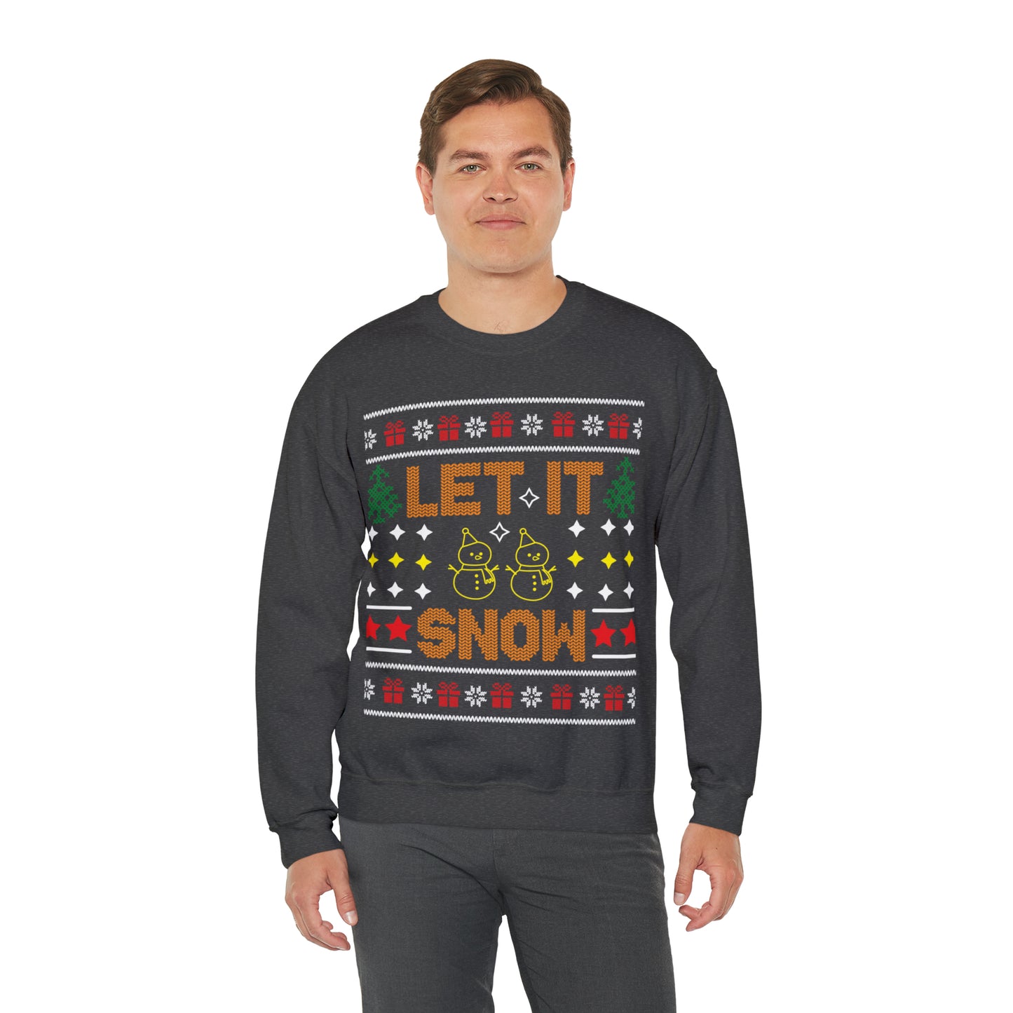 Let It Snow Snowmen Christmas Ugly Sweater Sweatshirt