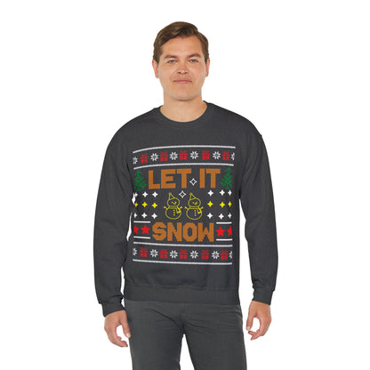 Let It Snow Snowmen Christmas Ugly Sweater Sweatshirt