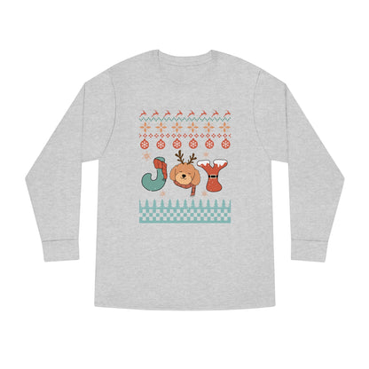 Joy Poodle Doodle Dog Christmas Ugly Sweater Long Sleeve Tee