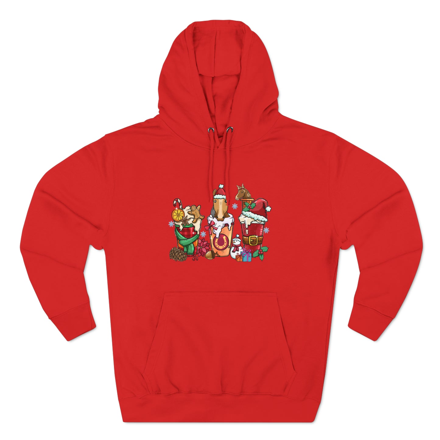 Horse Christmas Latte Pullover Hoodie