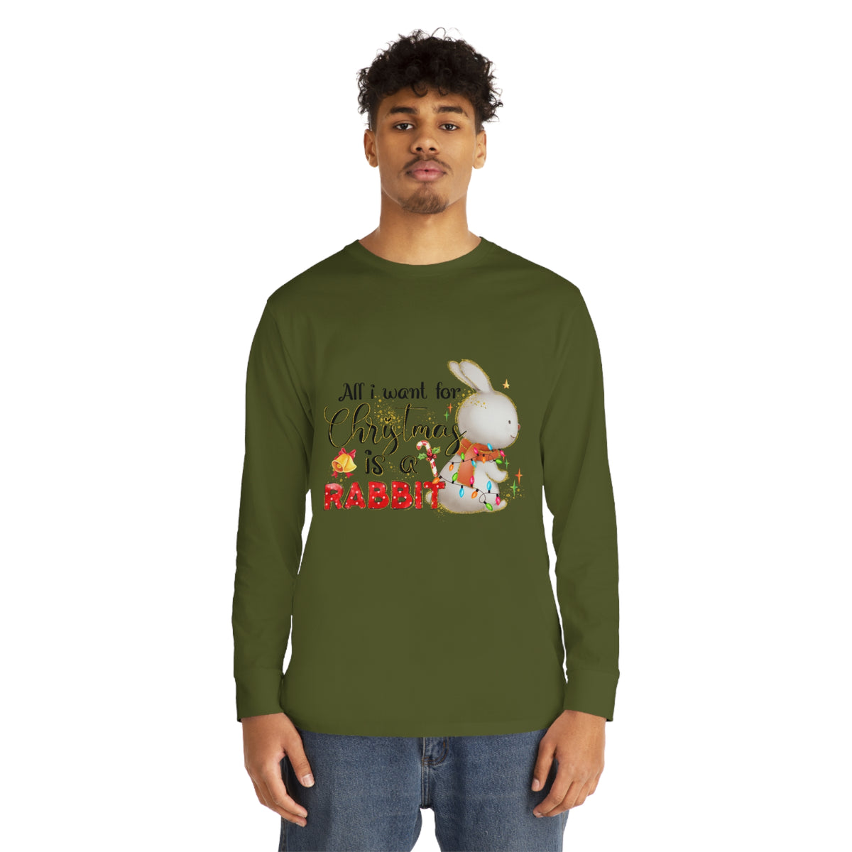 All I Want for Christmas is a Rabbit Long Sleeve Tee