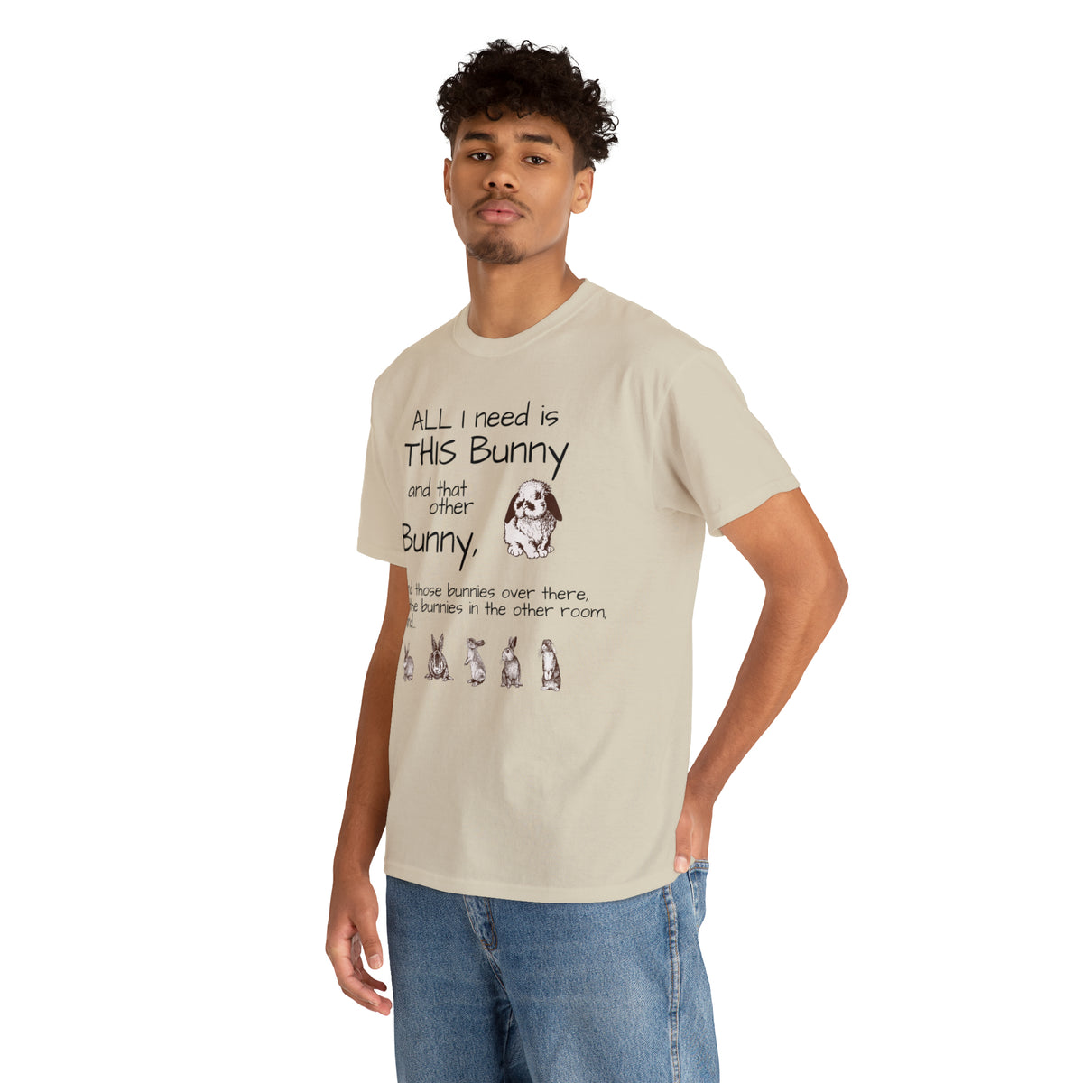 All The Bunnies Rabbit lover Unisex Heavy Cotton Tee