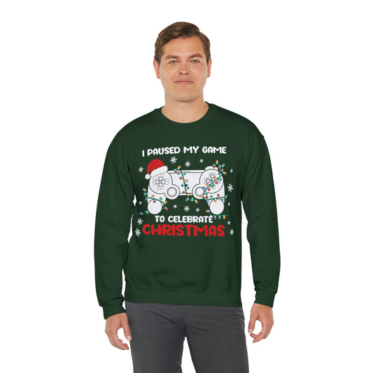 I Paused My Game To Celebrate Christmas Sweatshirt