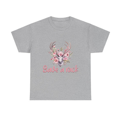 Save a Rack Deer Breast Cancer Short Sleeve Tee