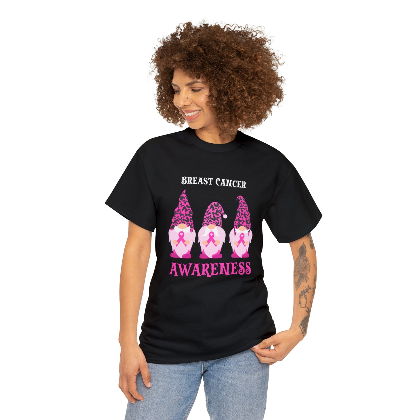 Breast Cancer Awareness Gnomes Short Sleeve Tee