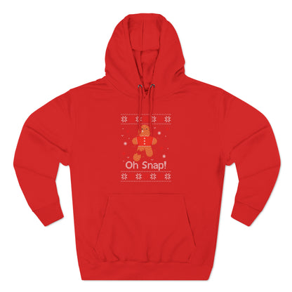 Oh Snap! Gingerbread Man Christmas Ugly Sweater Pullover Hoodie