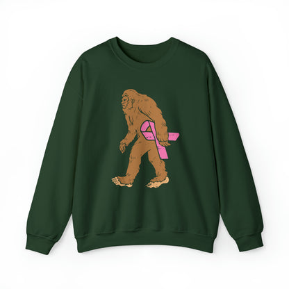 Squatch Bigfoot Breast Cancer Halloween Sweatshirt