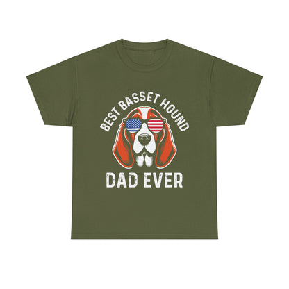 Best Basset Hound Dad Ever Short Sleeve Tee