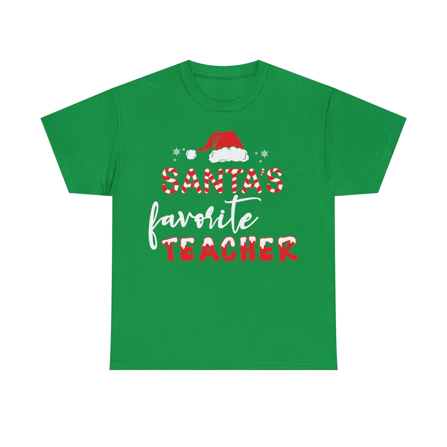 Santa's Favorite Teacher Christmas Short Sleeve Tee