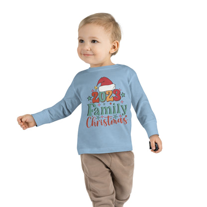 Family Christmas 2023 Toddler Long Sleeve Tee