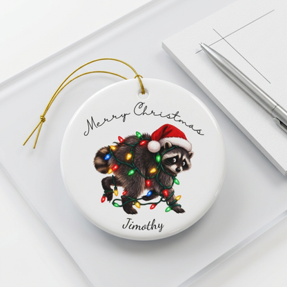 Jimothy Racoon Ornament Merry Christmas Gift
